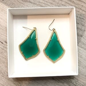 Kendra Scott “Alexandra” Emerald Earrings